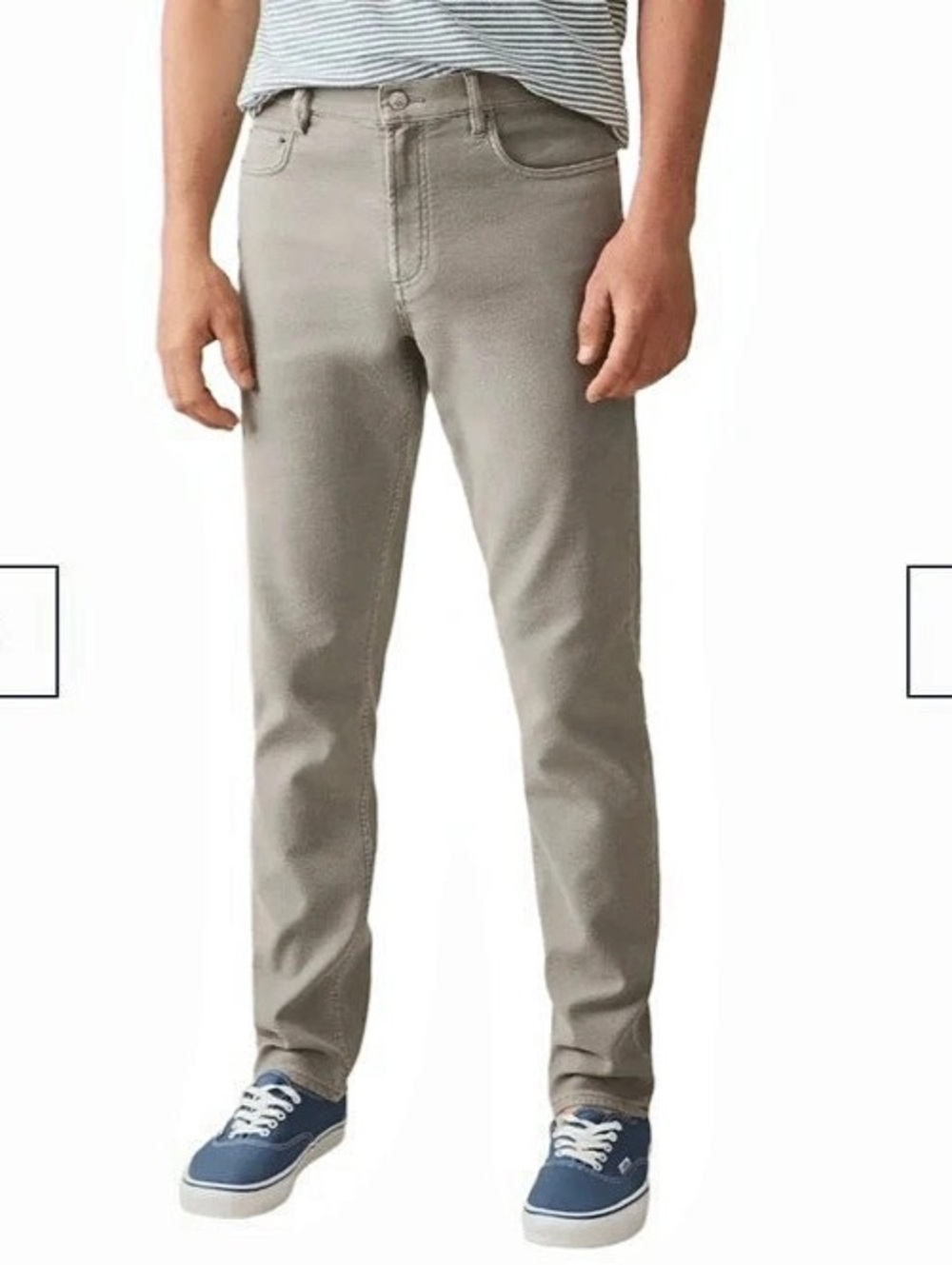 Faherty Stretch Terry 5-Pocket Pant in Iron mens sz 38